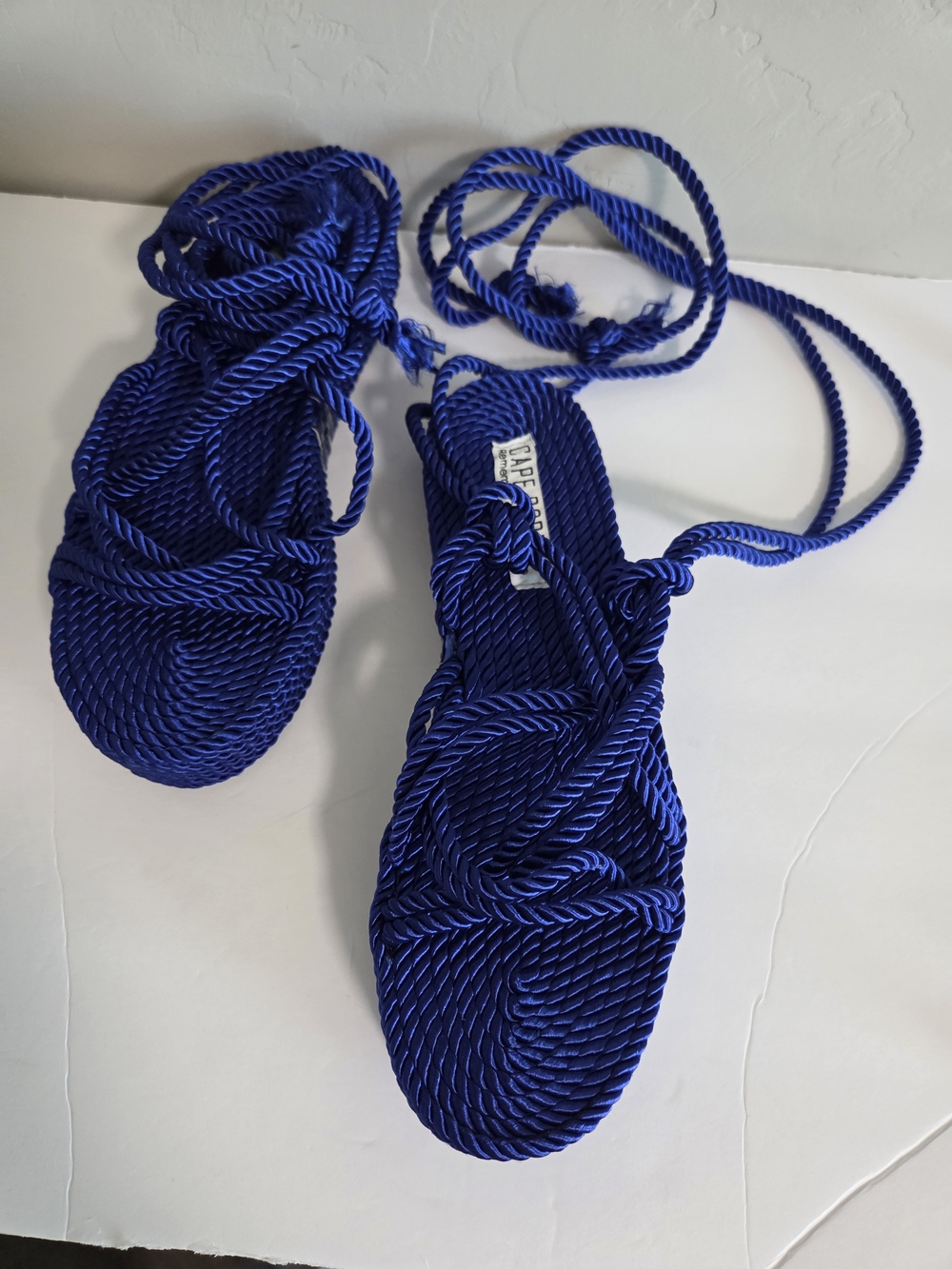 Cape Robbin Royal Blue Rope Lace-Up Sandals Size 7